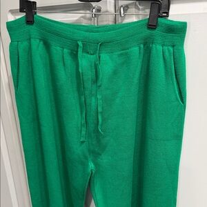 Green Sweater Knit Pants Pants Sz XL Soft Stretchy Comfortable